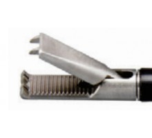 Затискач за Манесом, "тигровий" (2х4, 14 мм), вставка монополярна, 5 мм х 360 мм